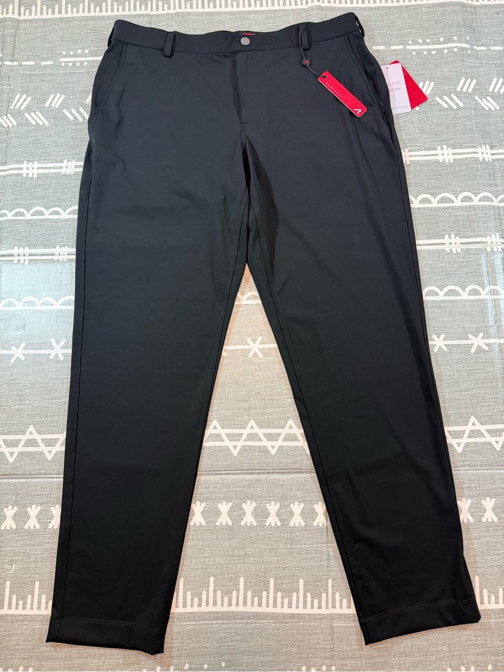 Redvanly Bradley Pull-On Pants in Tuxedo/black